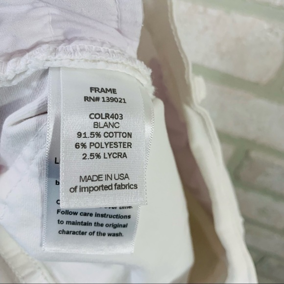 Frame Denim Le Skinny de Jeanne Blanc Distressed Skinny Jeans Size 27 - Picture 12 of 12